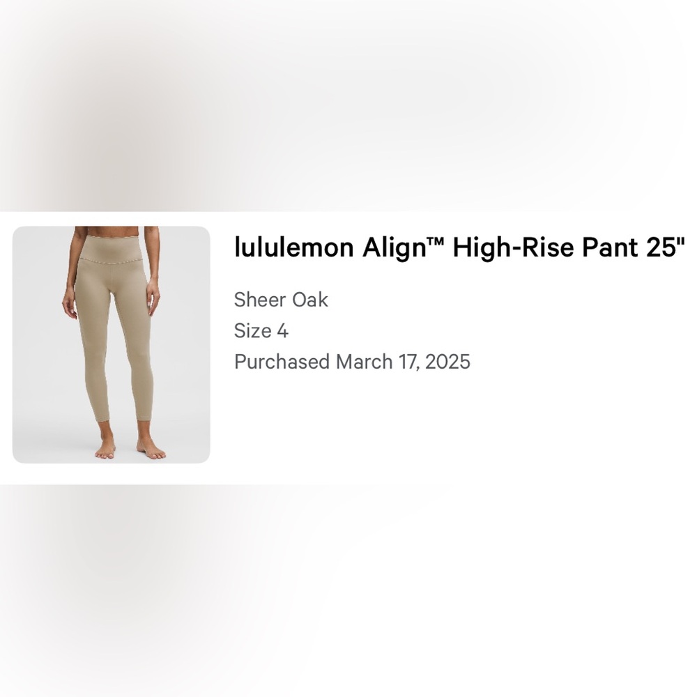Lululemon sheer oak leggings